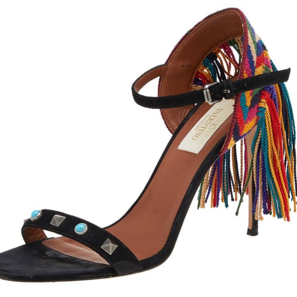 Valentino Rock Stud Rolling Fringe